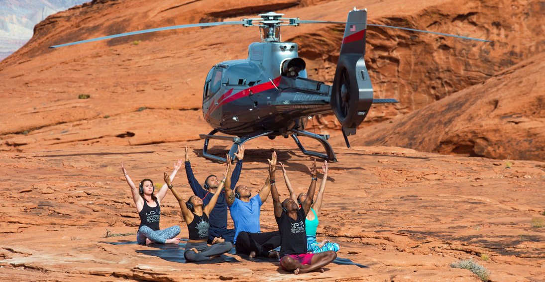 Maverick Helicopters brings you an exclusive yoga experience