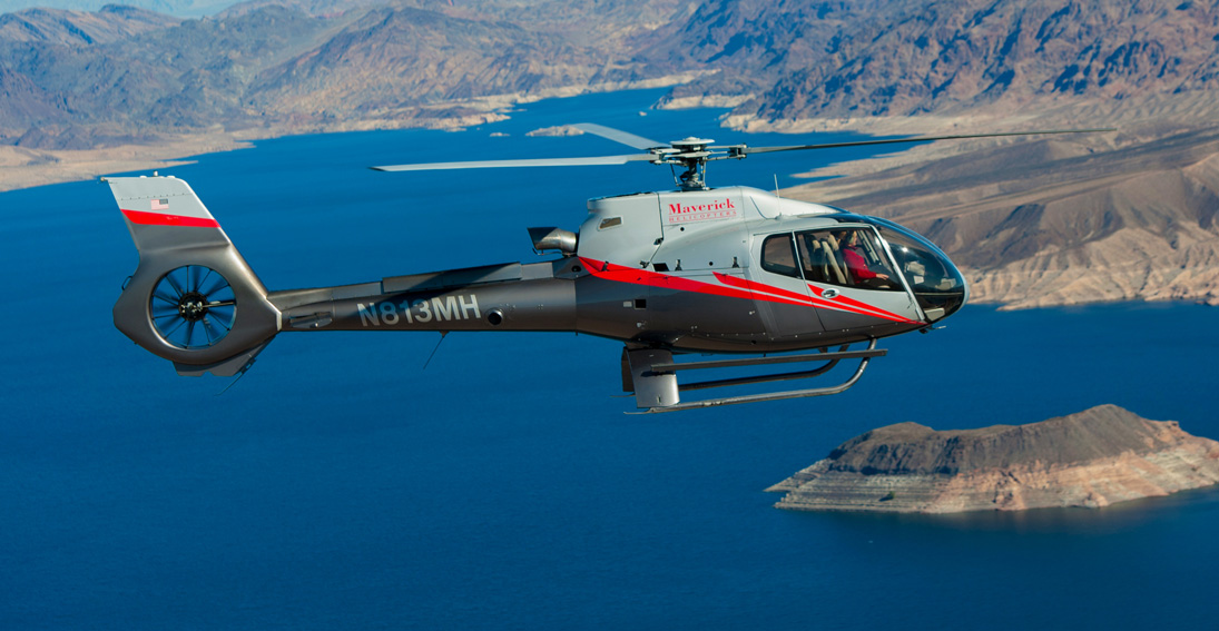 Fly over Lake Mead on your way to the Grand Canyon