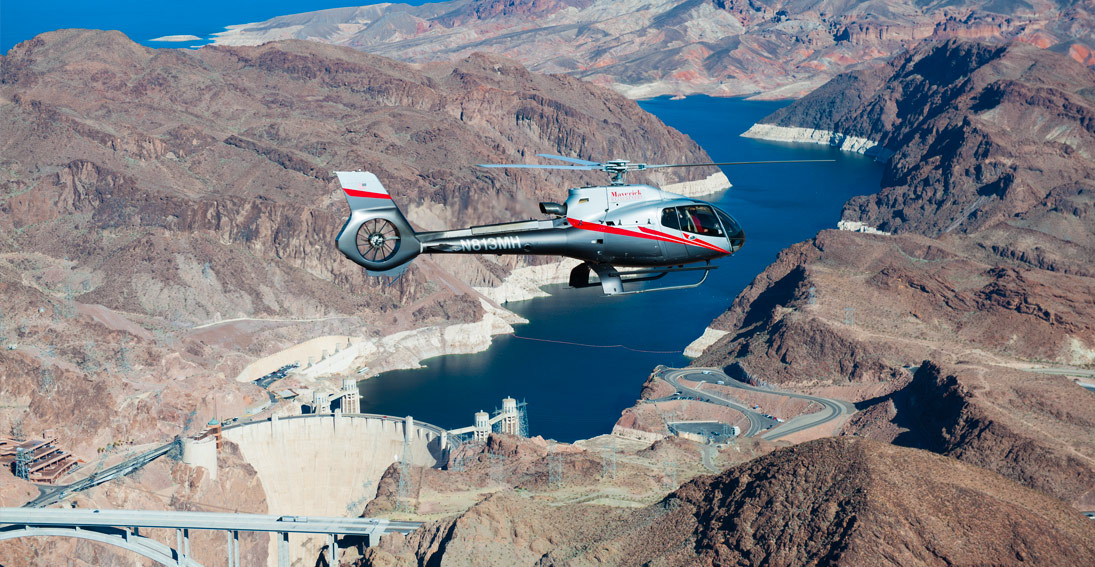 Enjoy the views of the marvel Hoover Dam and Lake Mead on your private helicopter flight