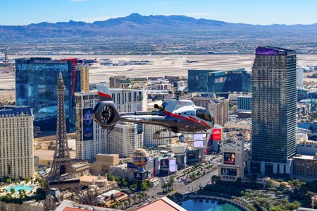 Maverick helicopter above Las Vegas