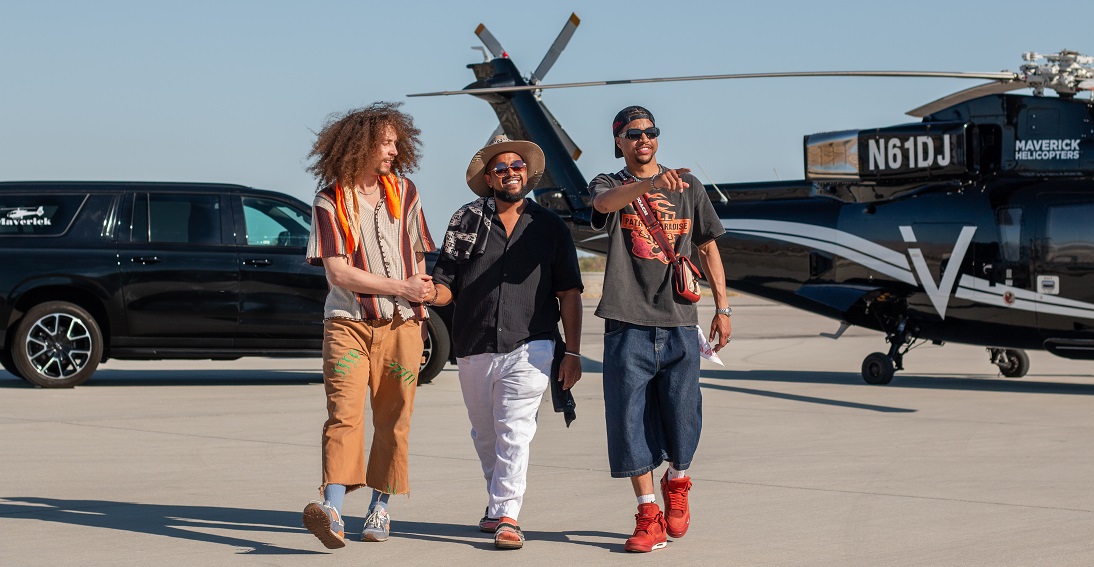 Escape the grind: Helicopter transport to Desert Festival Weekends