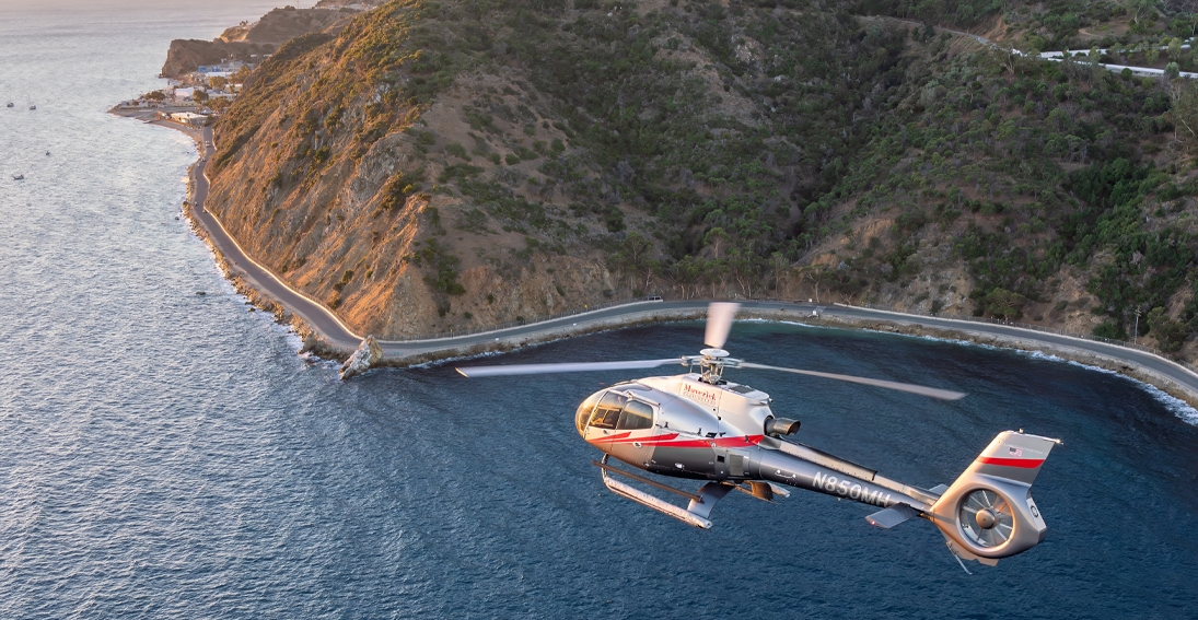 Private helicopter flight and hikes on Catalina Island’s scenic trails