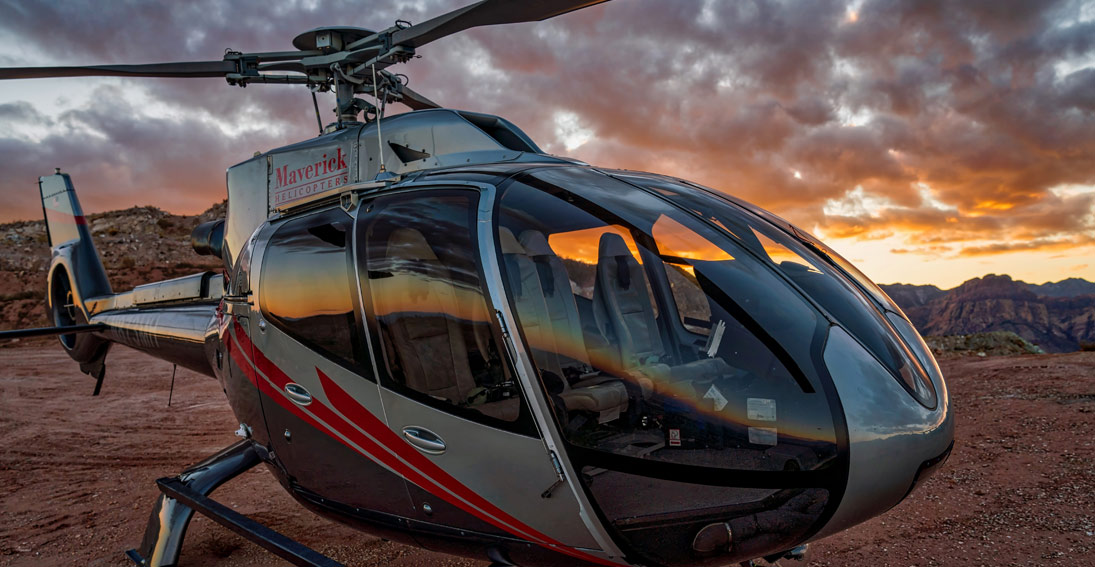 Sunset views of Red Rock Canyon and the Las Vegas Strip