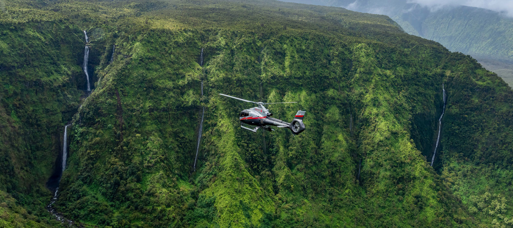 Maui landscape from helicopter