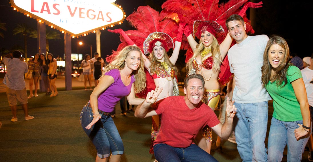 Photo time at the famous "Welcome to Fabulous Las Vegas" sign