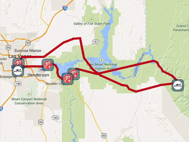 Map of Las Vegas and Lake Mead